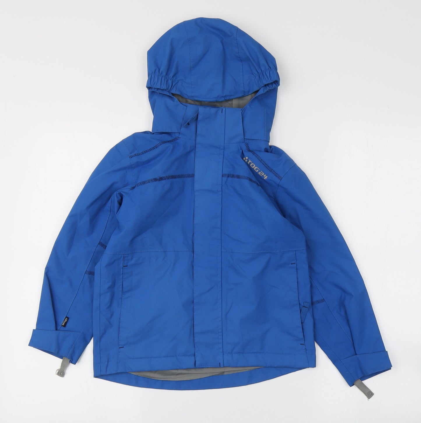 TOG 24 Boys Blue   Rain Coat Coat Size 5-6 Years  Zip
