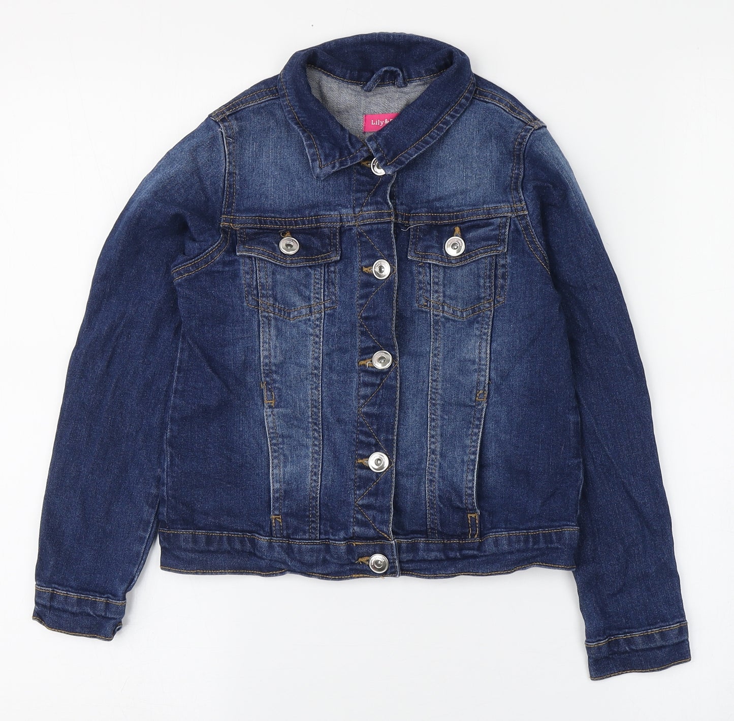 Lily & Dan Girls Blue   Jacket  Size 8-9 Years  Button