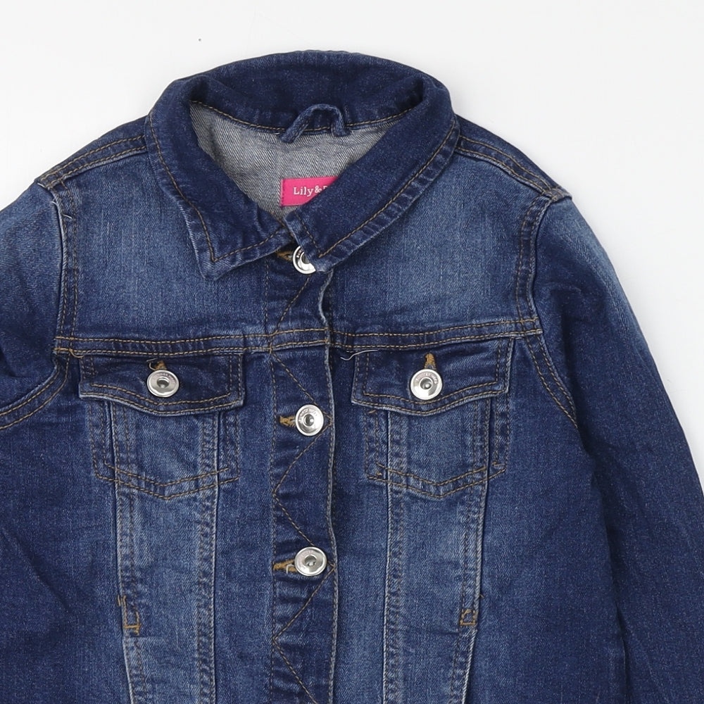 Lily & Dan Girls Blue   Jacket  Size 8-9 Years  Button