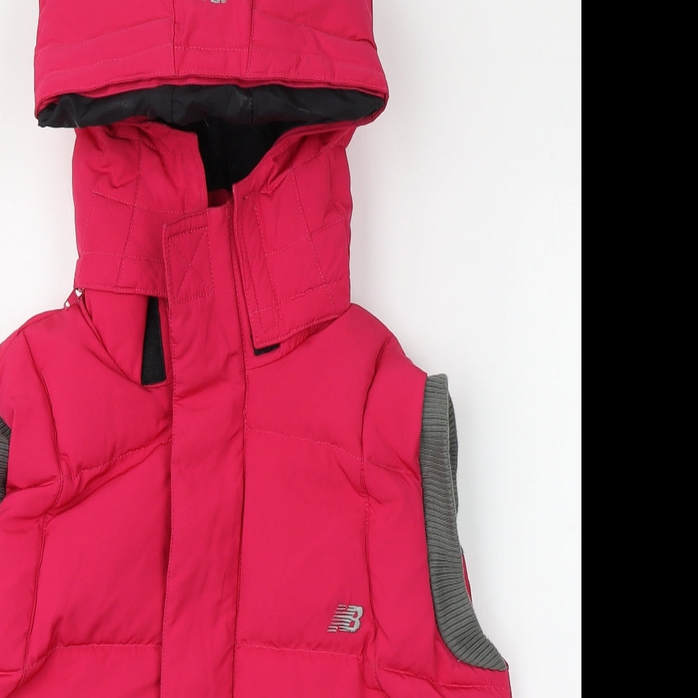 New Balance Womens Pink   Gilet Jacket Size M  Zip