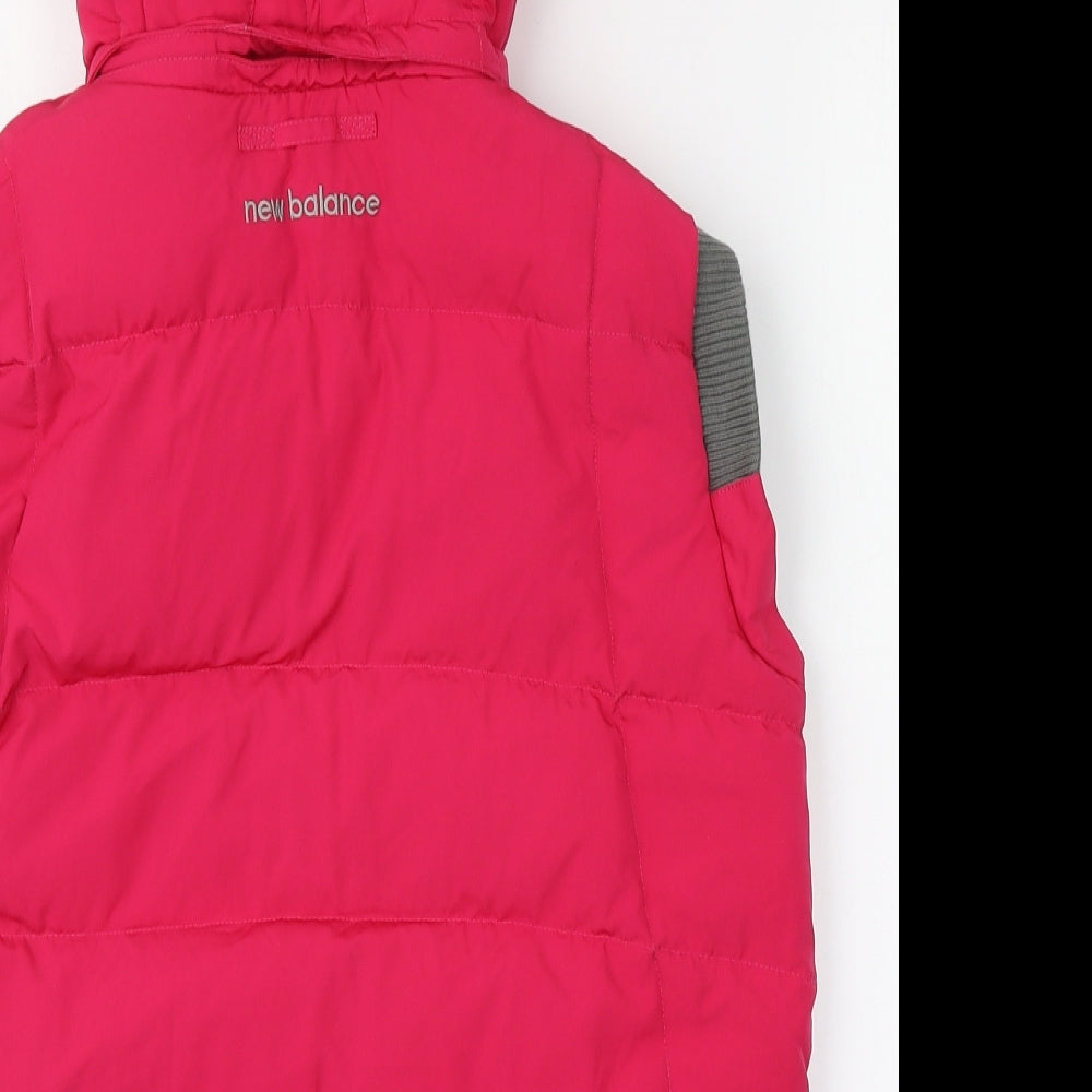 New Balance Womens Pink   Gilet Jacket Size M  Zip