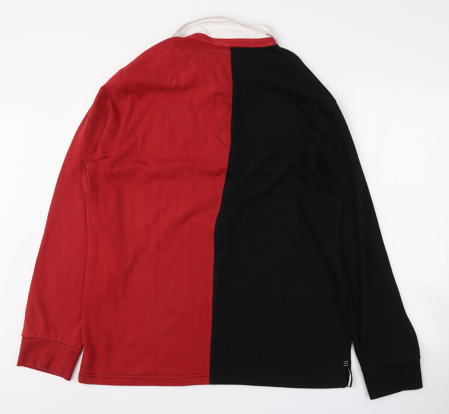 Sportfolio Mens Black Colourblock 100% Cotton  Polo Size 2XL Collared Button - New Zealand 2017 merch