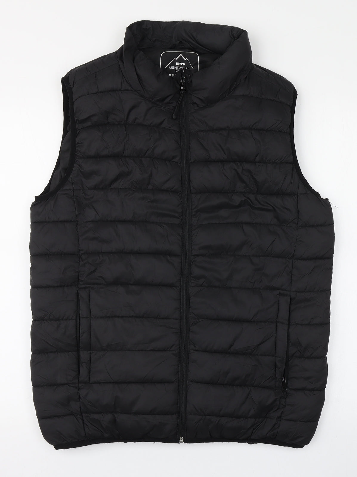 Primark Mens Black   Gilet Coat Size M  Zip