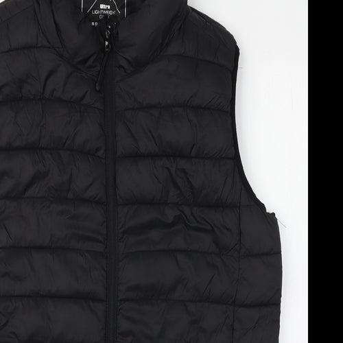 Primark Mens Black   Gilet Coat Size M  Zip