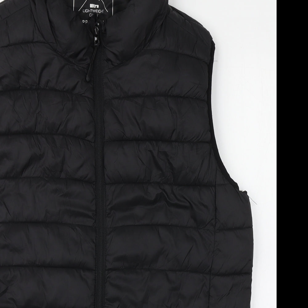 Primark Mens Black   Gilet Coat Size M  Zip