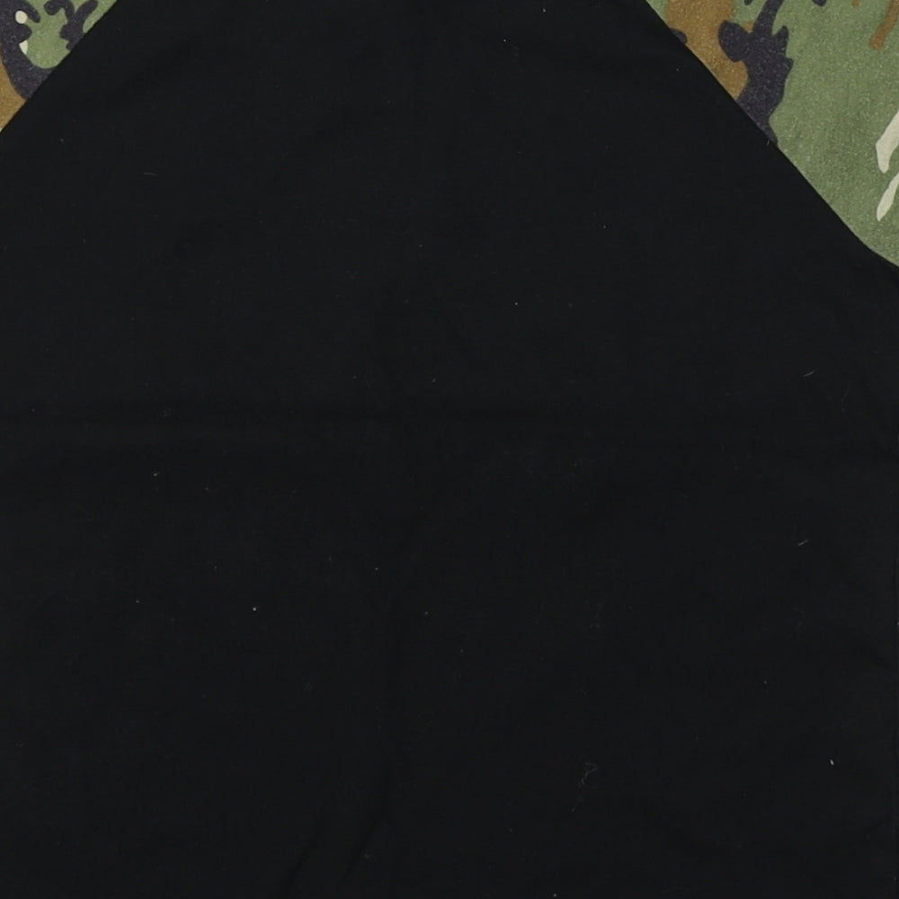 NEXT Boys Beige Camouflage 100% Cotton Basic T-Shirt Size 5 Years Round Neck Pullover