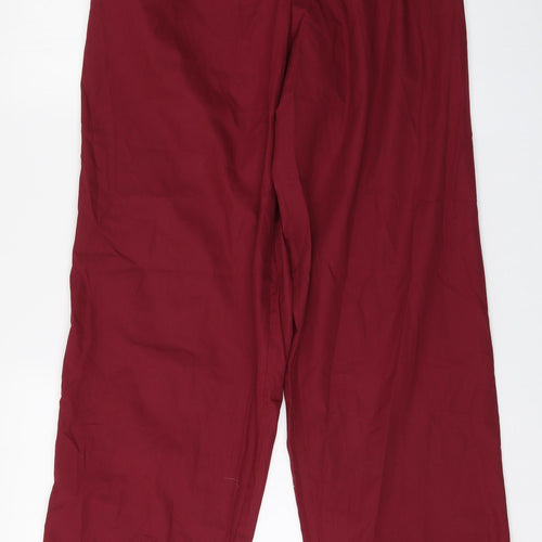Simon Jersey Mens Red  Polyester Cargo Trousers Size M L32 in Regular  - Scrubs