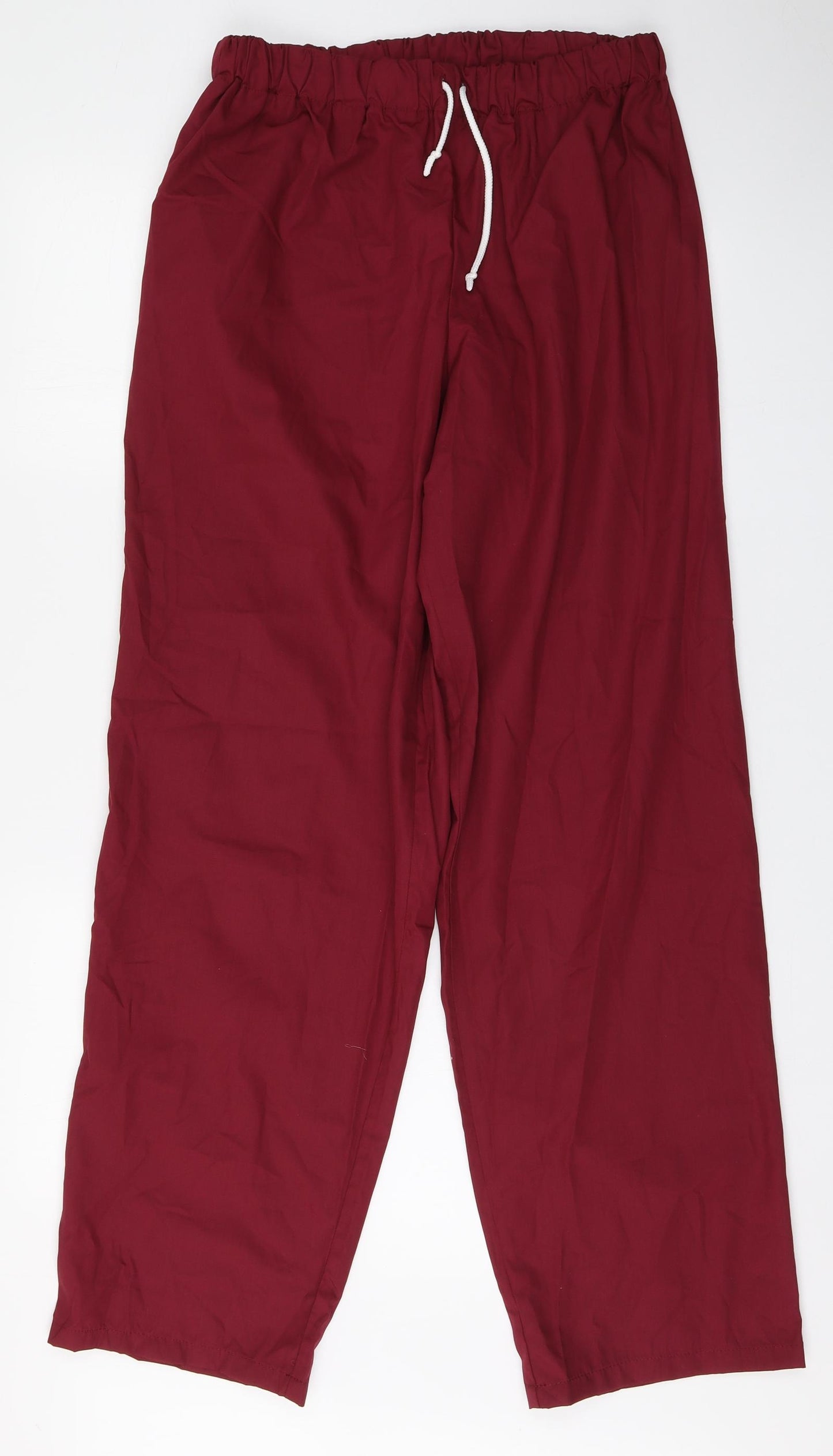 Simon Jersey Mens Red  Polyester Cargo Trousers Size M L32 in Regular  - Scrubs