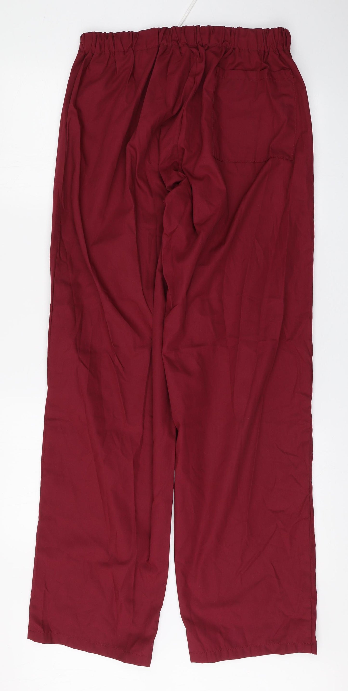 Simon Jersey Mens Red  Polyester Cargo Trousers Size M L32 in Regular  - Scrubs