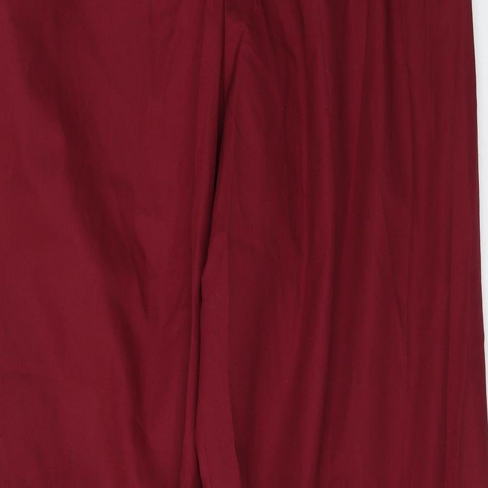 Simon Jersey Mens Red  Polyester Cargo Trousers Size M L32 in Regular  - Scrubs