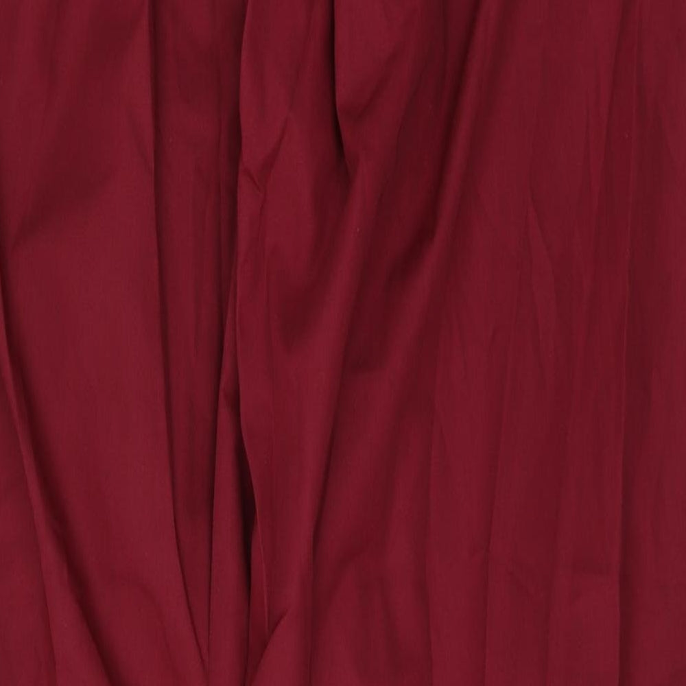Simon Jersey Mens Red  Polyester Cargo Trousers Size M L32 in Regular  - Scrubs