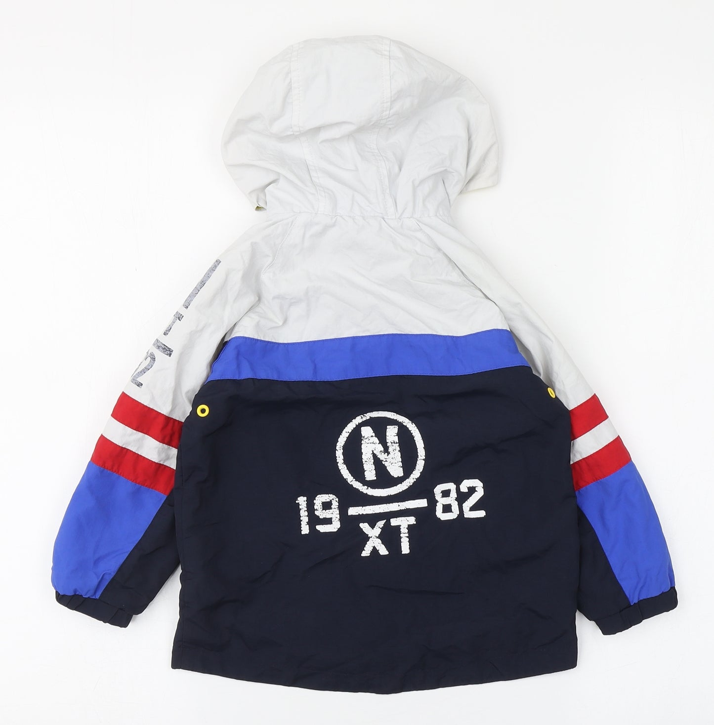 NEXT Boys Multicoloured Colourblock  Rain Coat Coat Size 2-3 Years  Zip