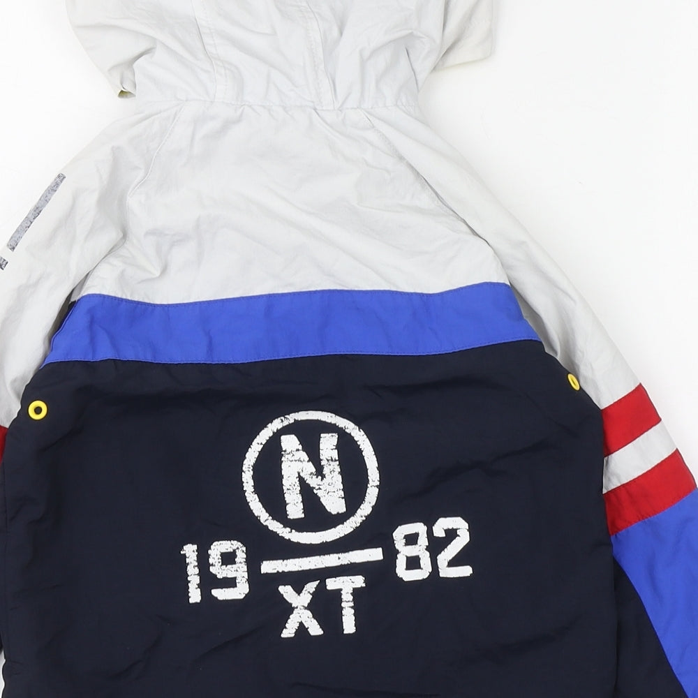 NEXT Boys Multicoloured Colourblock  Rain Coat Coat Size 2-3 Years  Zip