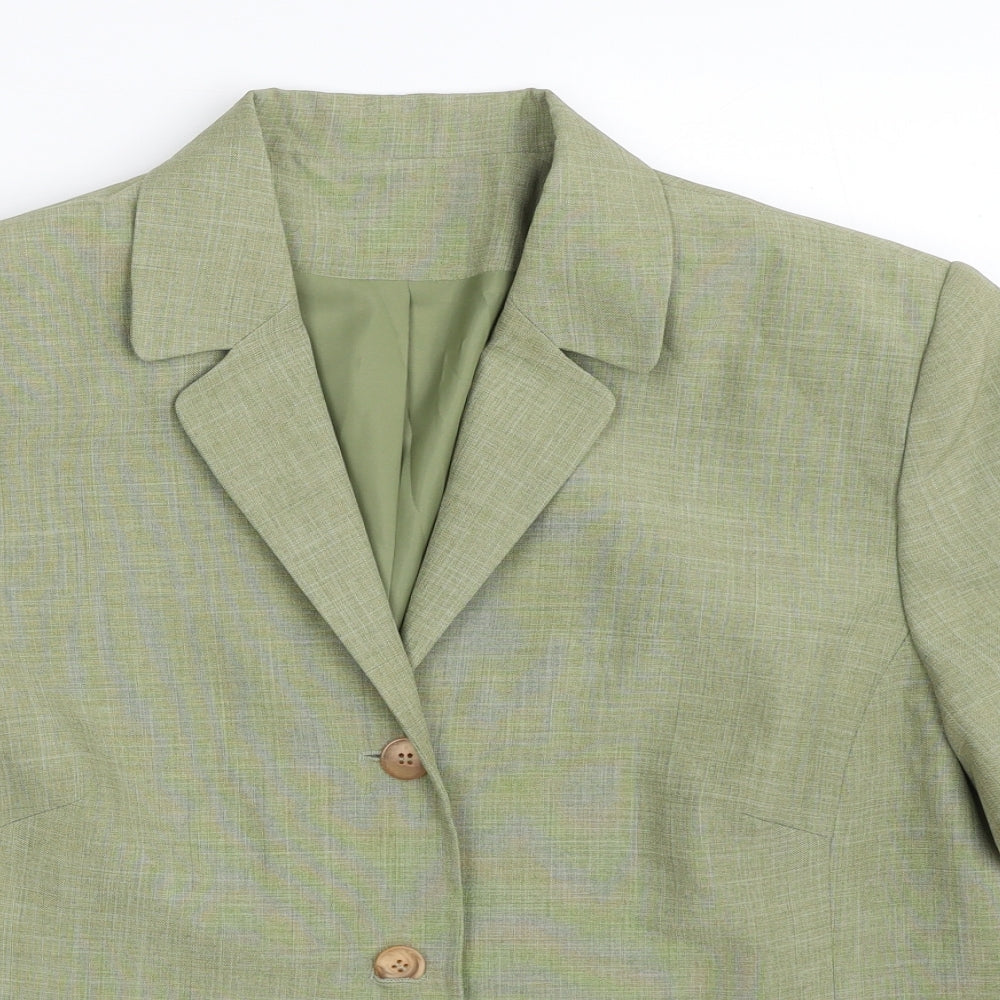 Debenhams Womens Green   Jacket Blazer Size 18  Button