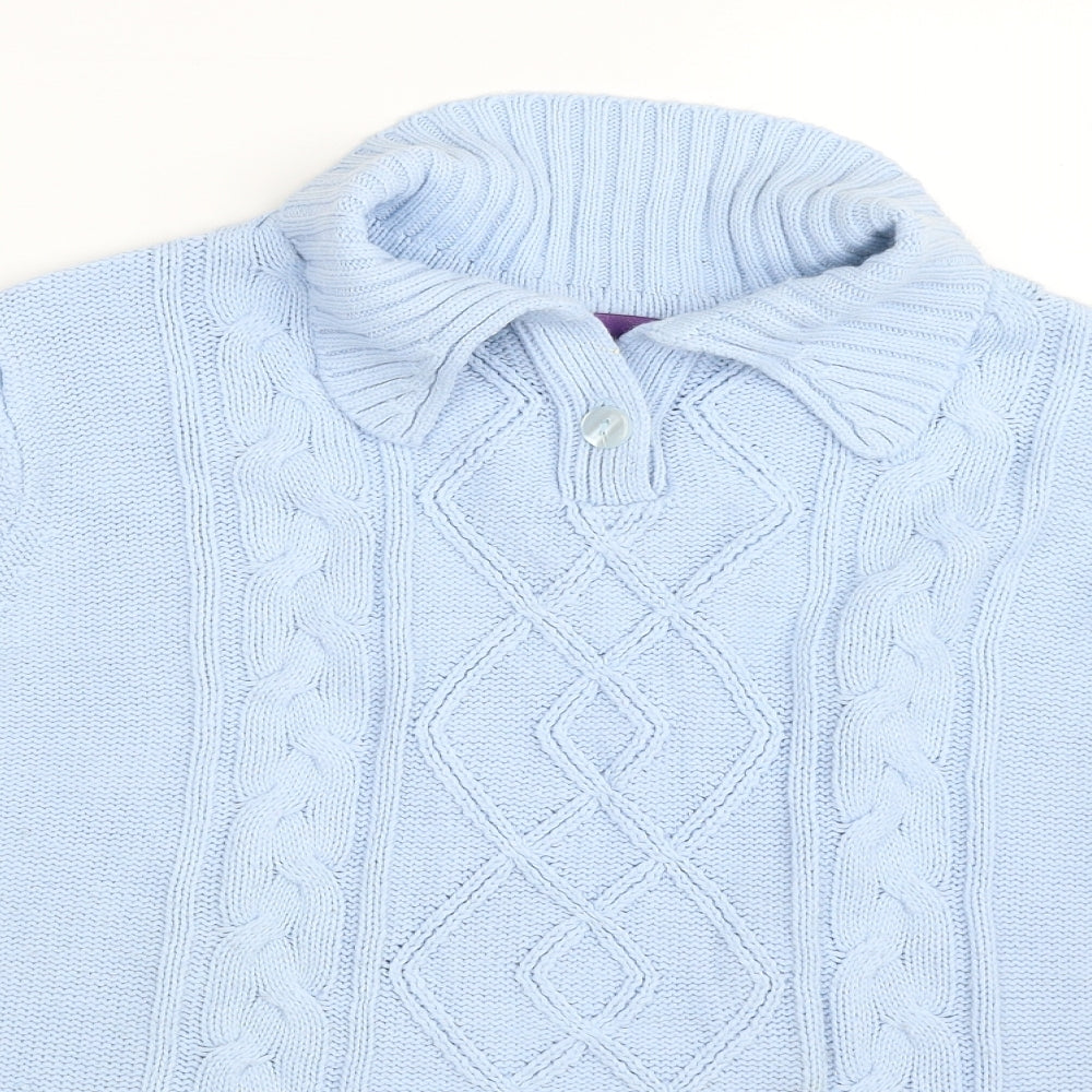 Collection Womens Blue Collared  Acrylic Pullover Jumper Size 18   - Size 18-20