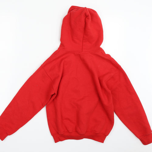 Gildan Boys Red  Cotton Pullover Hoodie Size S   - Preston