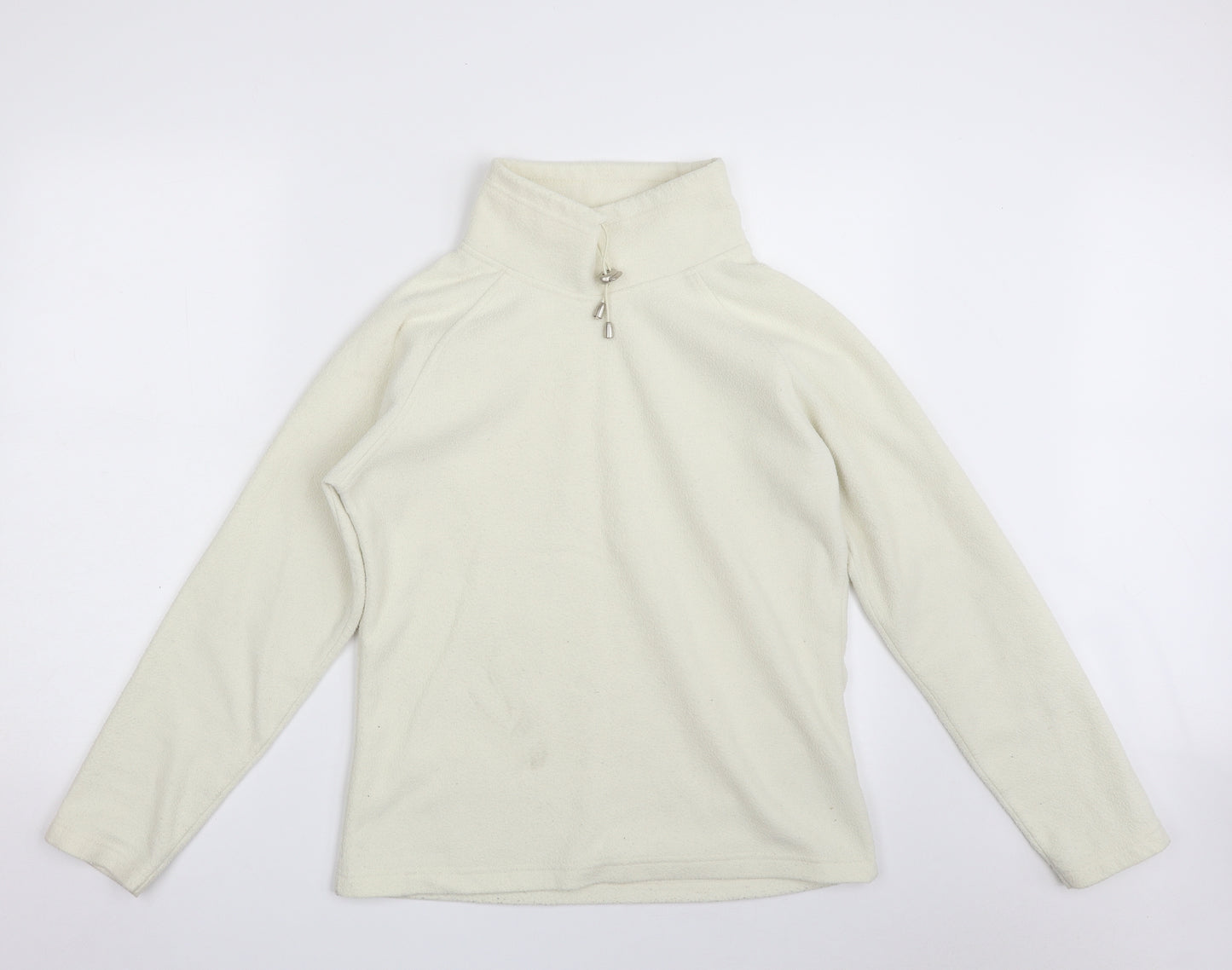 M&Co Womens Ivory  100% Polyester Pullover Sweatshirt Size S