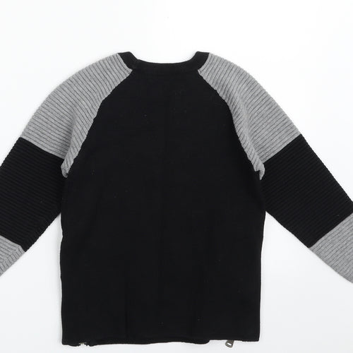 TU Girls Black Crew Neck  100% Cotton Pullover Jumper Size 6 Years  Pullover