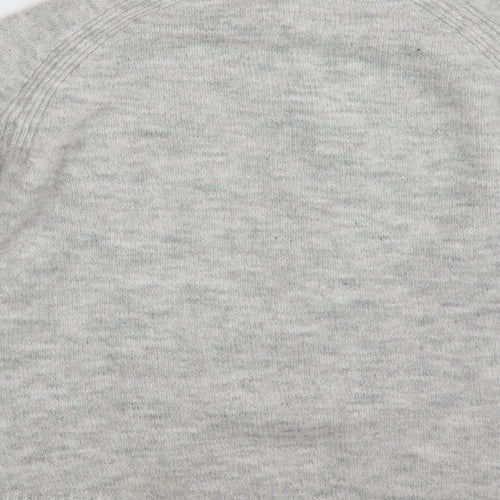H&M Girls Grey Crew Neck  Acrylic Pullover Jumper Size 10-11 Years