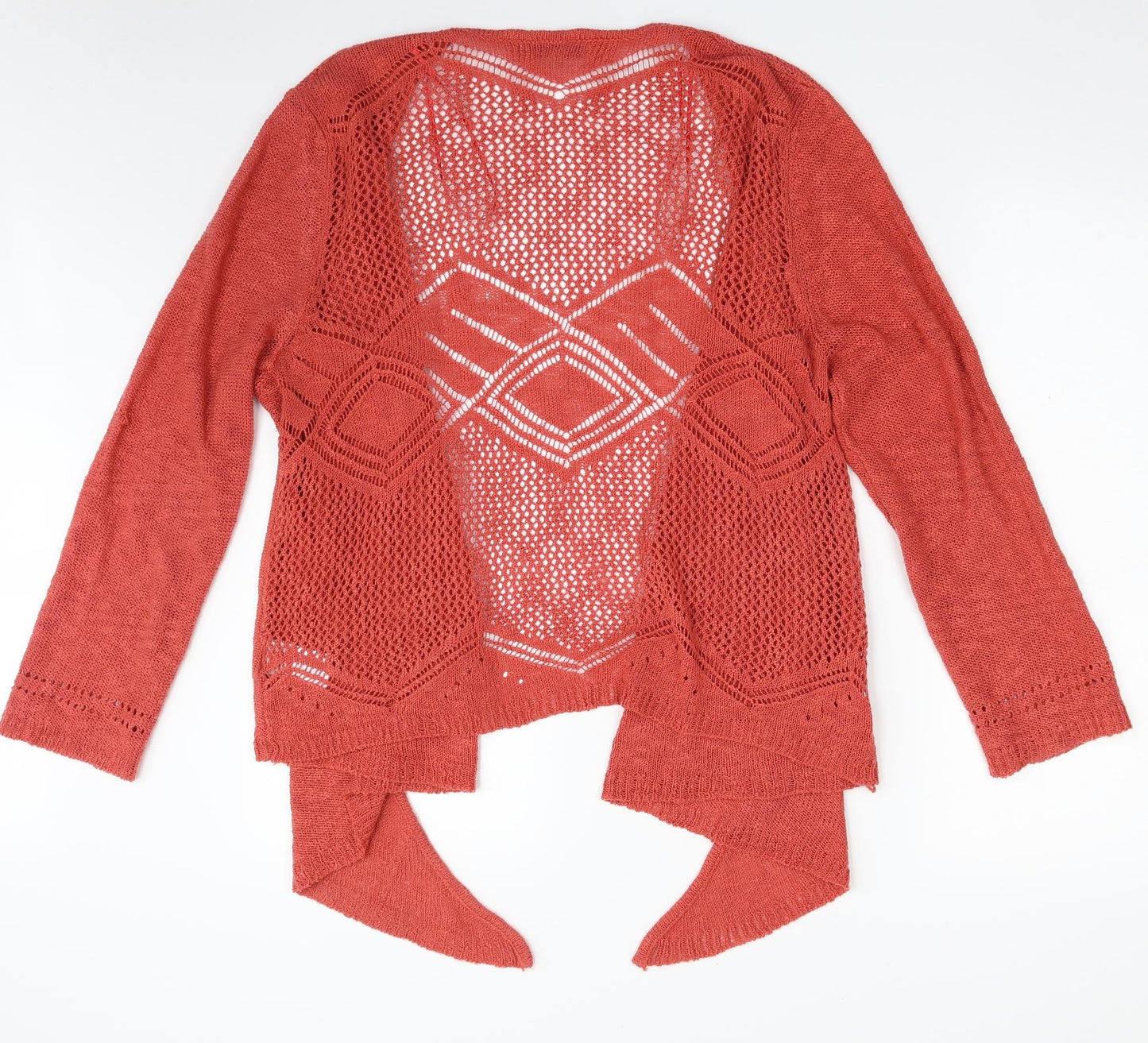 Peacocks Womens Pink V-Neck  Acrylic Cardigan Jumper Size 20