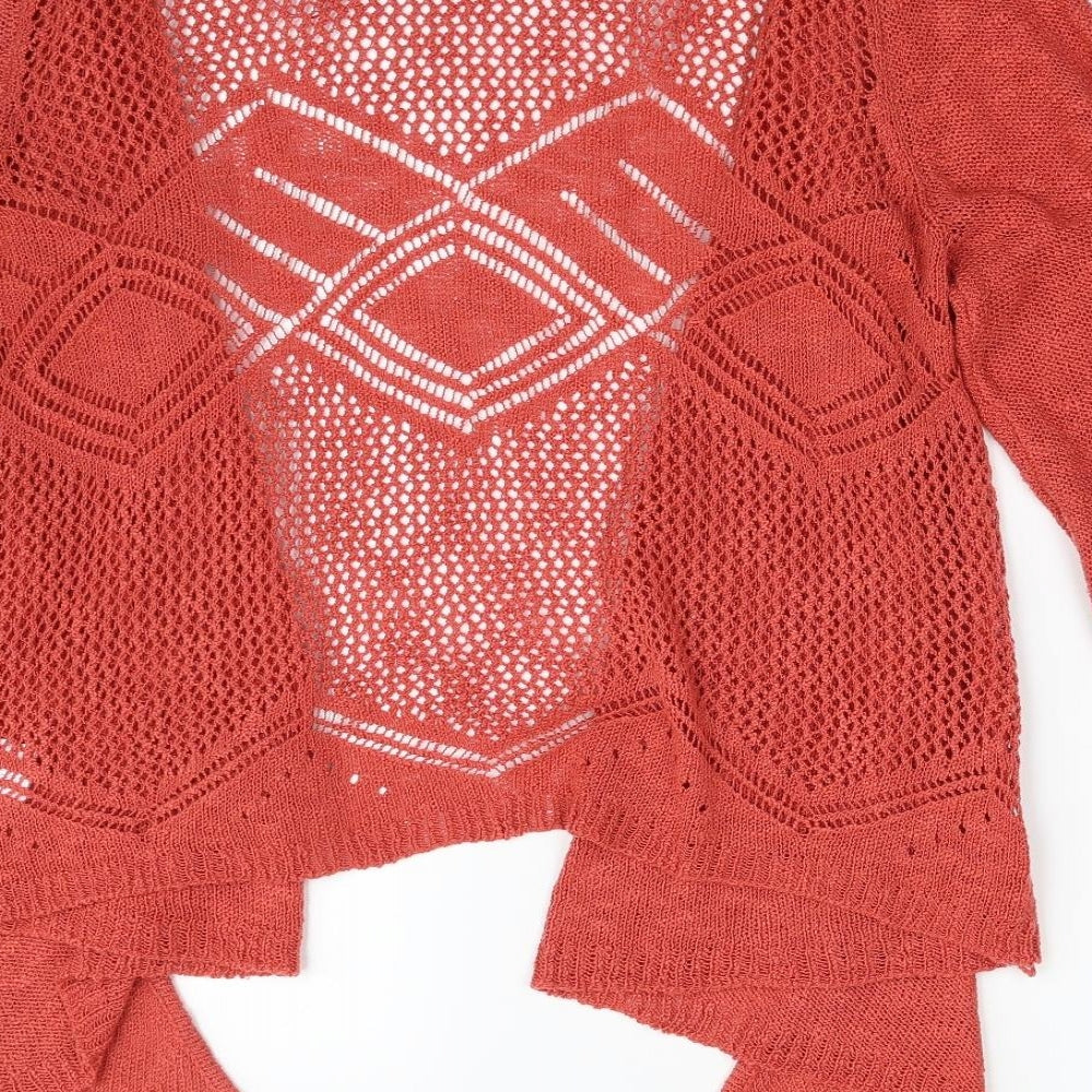 Peacocks Womens Pink V-Neck  Acrylic Cardigan Jumper Size 20