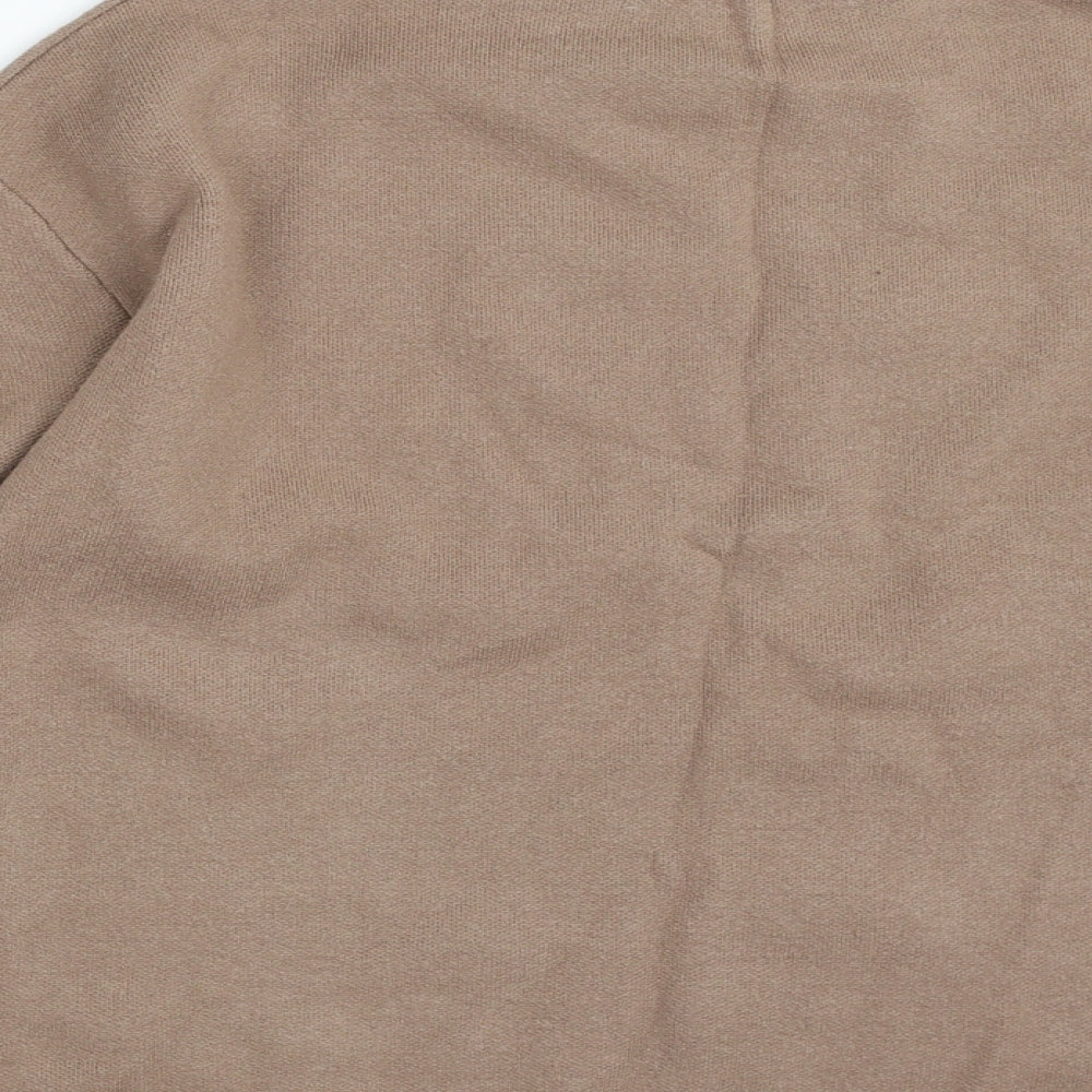Primark Womens Beige High Neck  Polyester Pullover Jumper Size 12   - Size 12-14