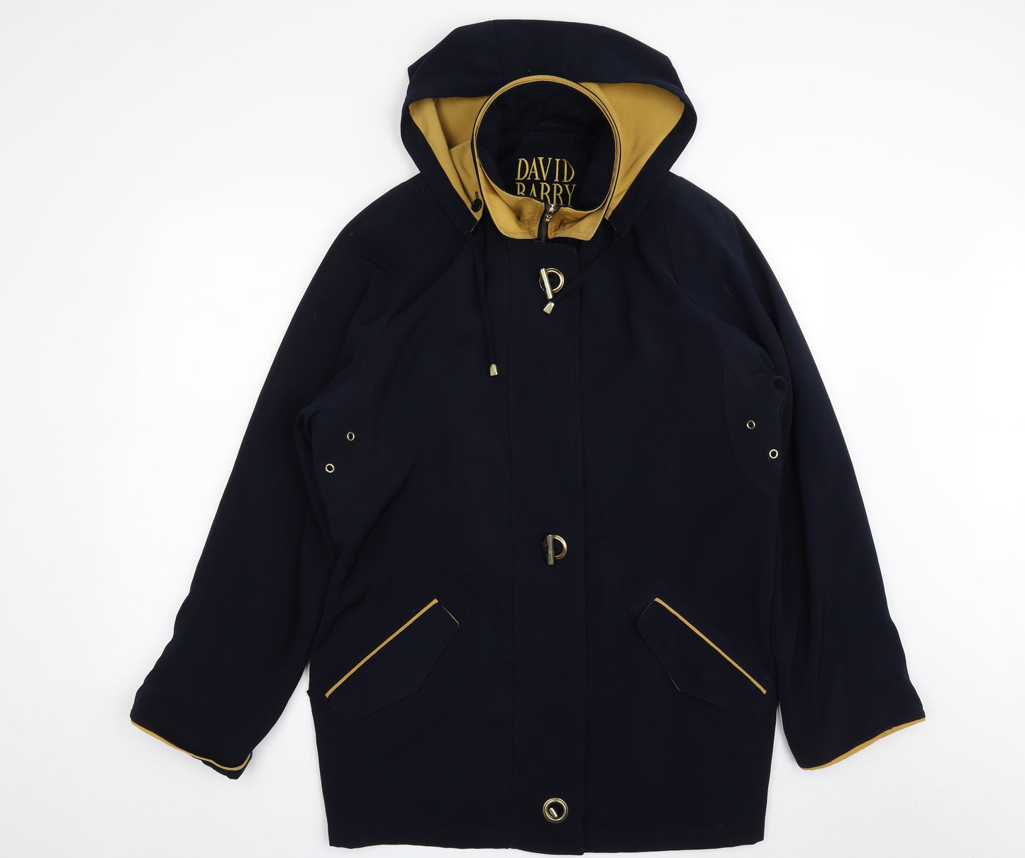 David Barry Womens Blue   Jacket Coat Size 16  Zip