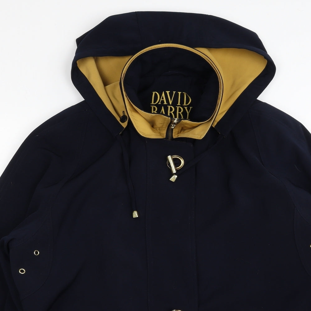David Barry Womens Blue   Jacket Coat Size 16  Zip