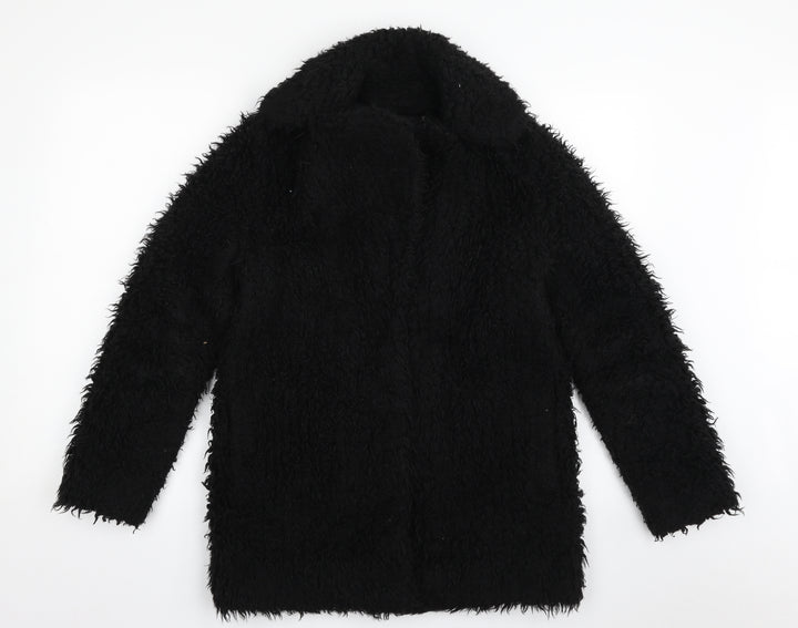 Topshop Womens Black   Jacket  Size 8  Snap