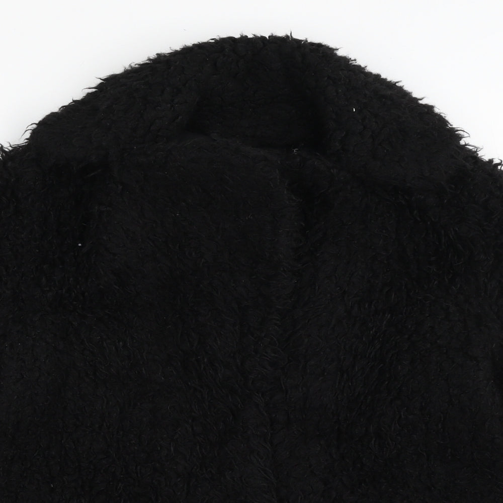 Topshop Womens Black   Jacket  Size 8  Snap