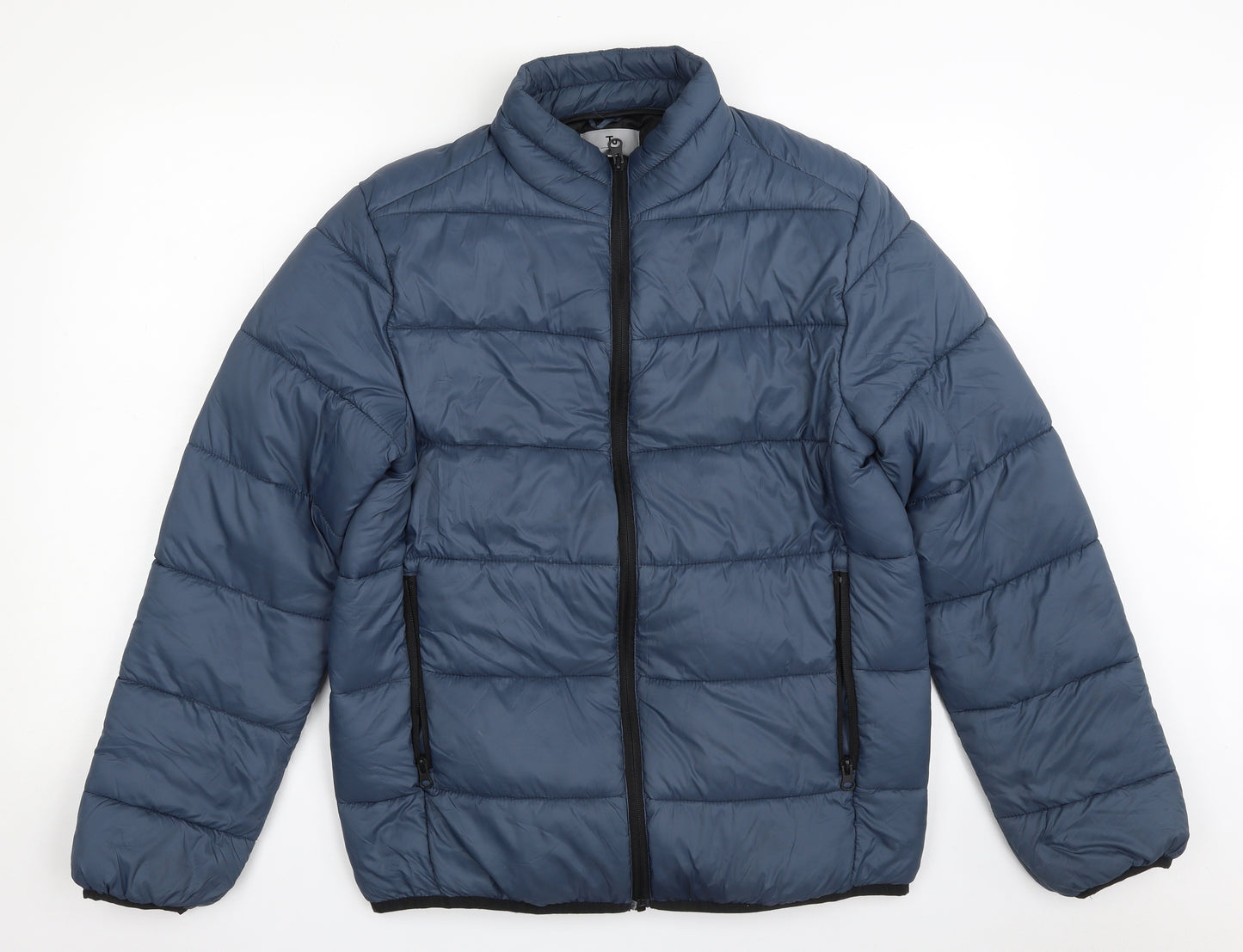 TU Mens Blue   Quilted Jacket Size S  Zip