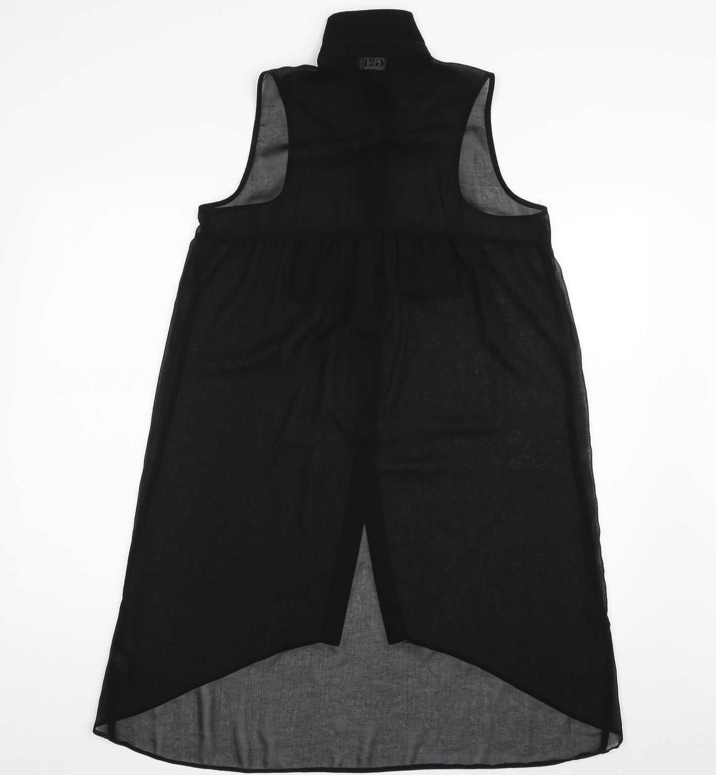 G21 Womens Black  Polyester Basic Button-Up One Size Collared
