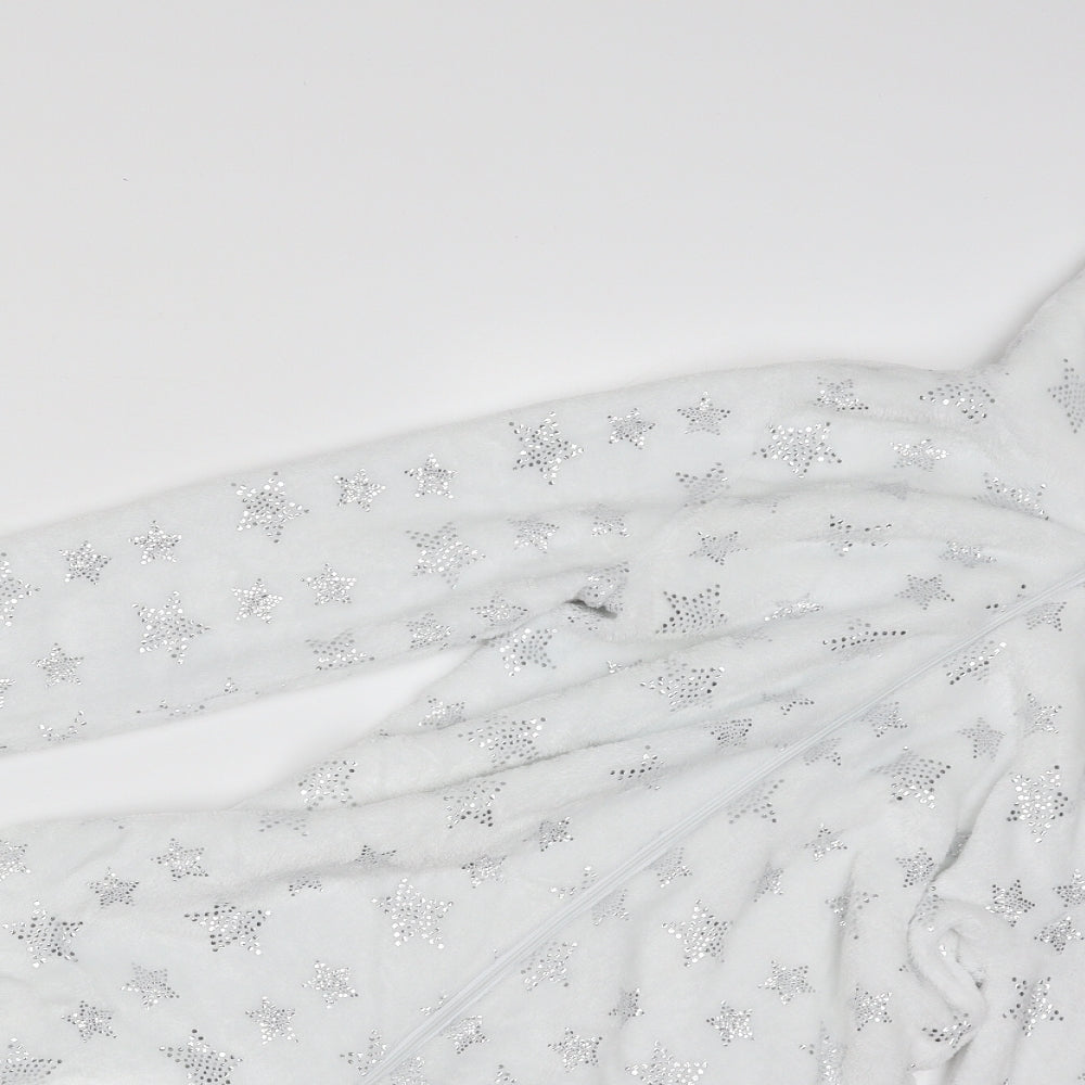 Nifty Girls White Solid 100% Polyester Top One Piece Size 9-10 Years  Zip - Unicorn