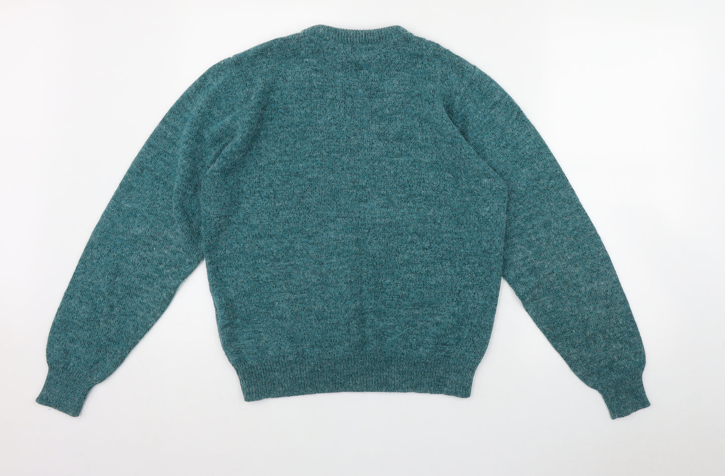 Amalina Womens Green Round Neck  Acrylic Pullover Jumper Size 16
