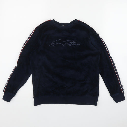 George Boys Blue  Polyester Pullover Sweatshirt Size 8-9 Years   - 'Epic Future'