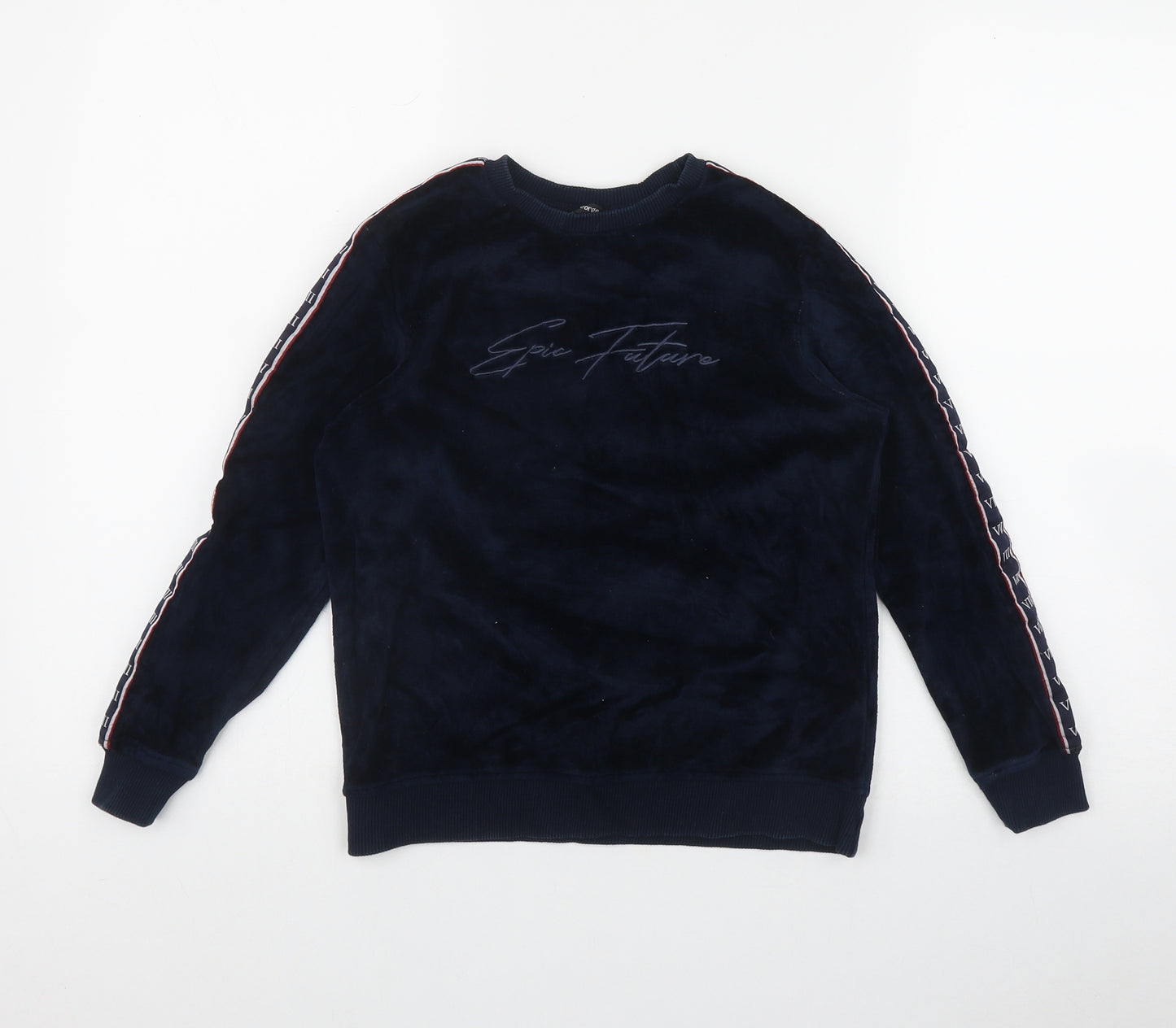 George Boys Blue  Polyester Pullover Sweatshirt Size 8-9 Years   - 'Epic Future'