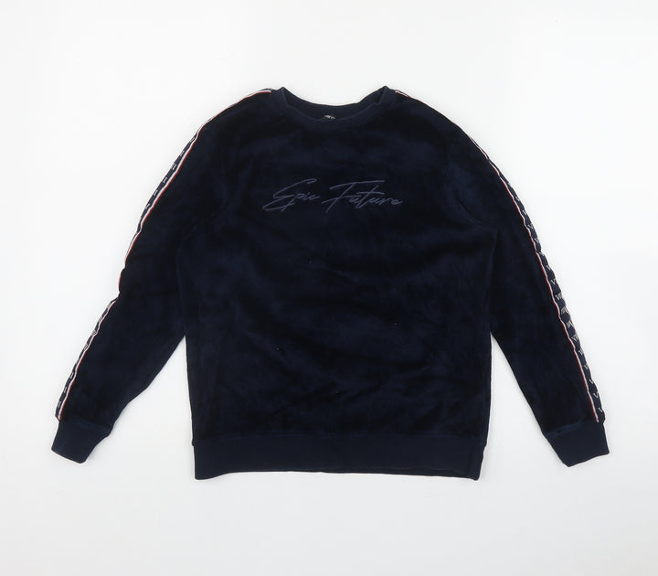 George Boys Blue  Polyester Pullover Sweatshirt Size 8-9 Years   - 'Epic Future'
