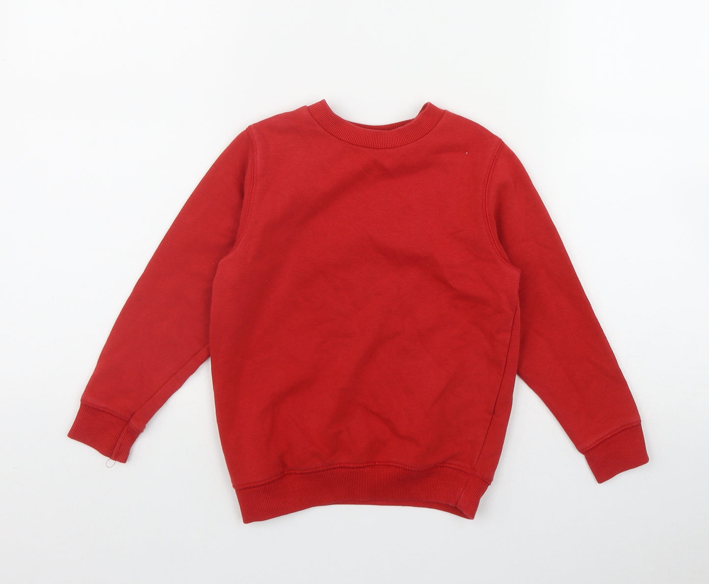 TU Boys Red  Cotton Pullover Sweatshirt Size 4 Years