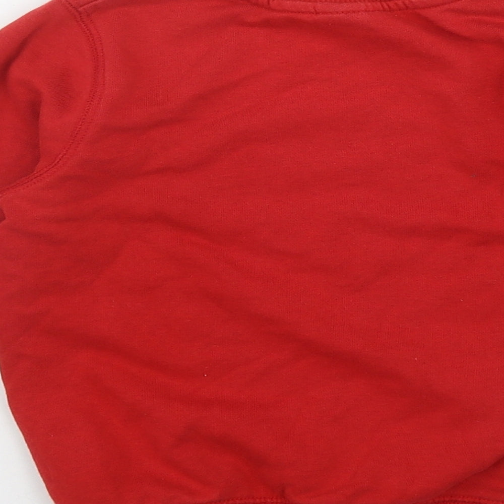 TU Boys Red  Cotton Pullover Sweatshirt Size 4 Years