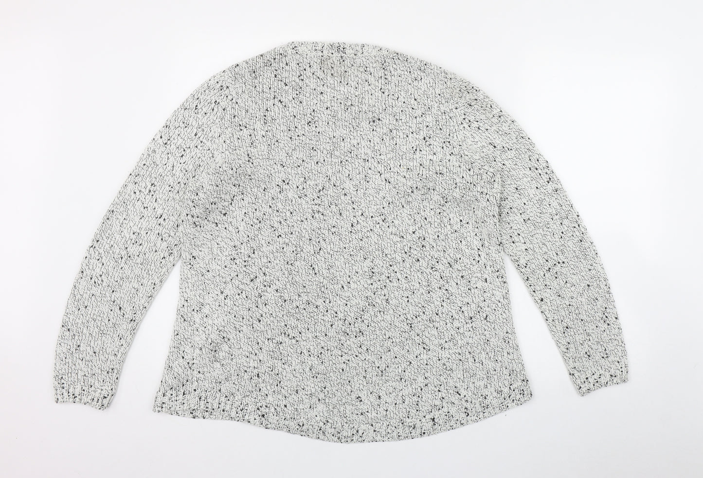 Marks and Spencer Womens Grey Round Neck  Acrylic Pullover Jumper Size 18