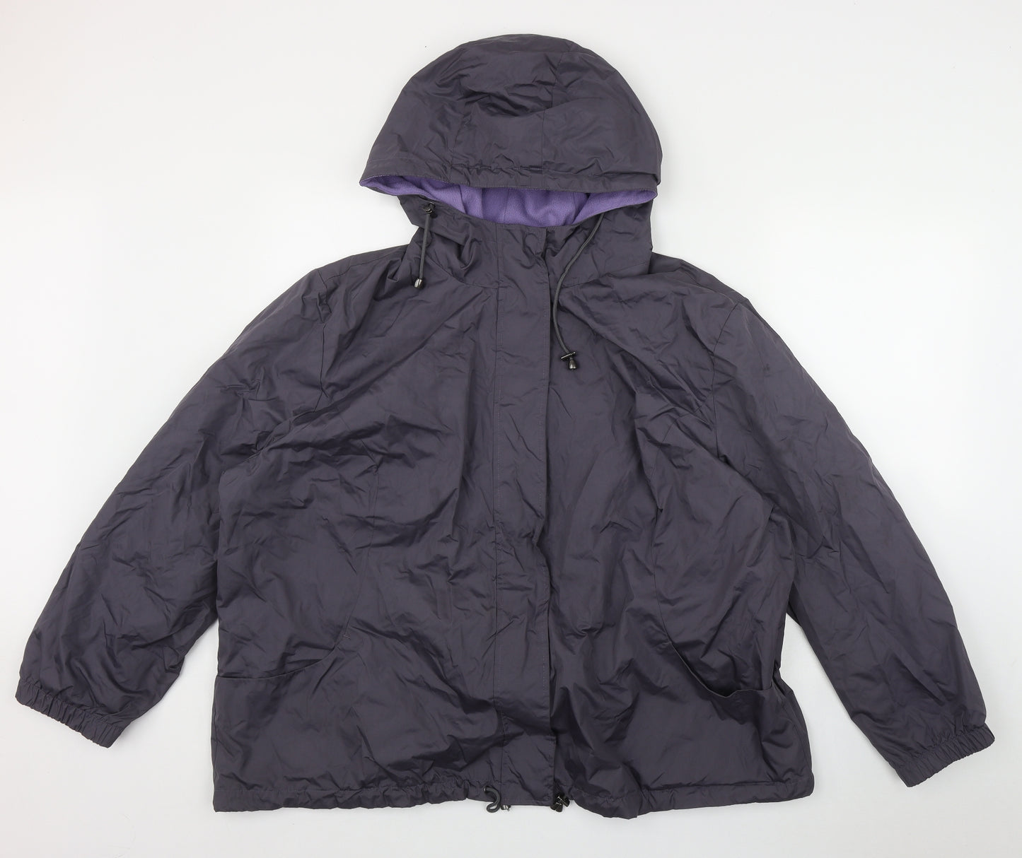 Preworn Womens Grey   Rain Coat Jacket Size 26  Zip