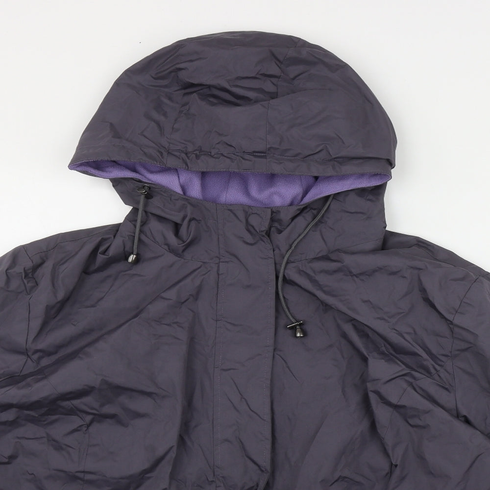 Preworn Womens Grey   Rain Coat Jacket Size 26  Zip