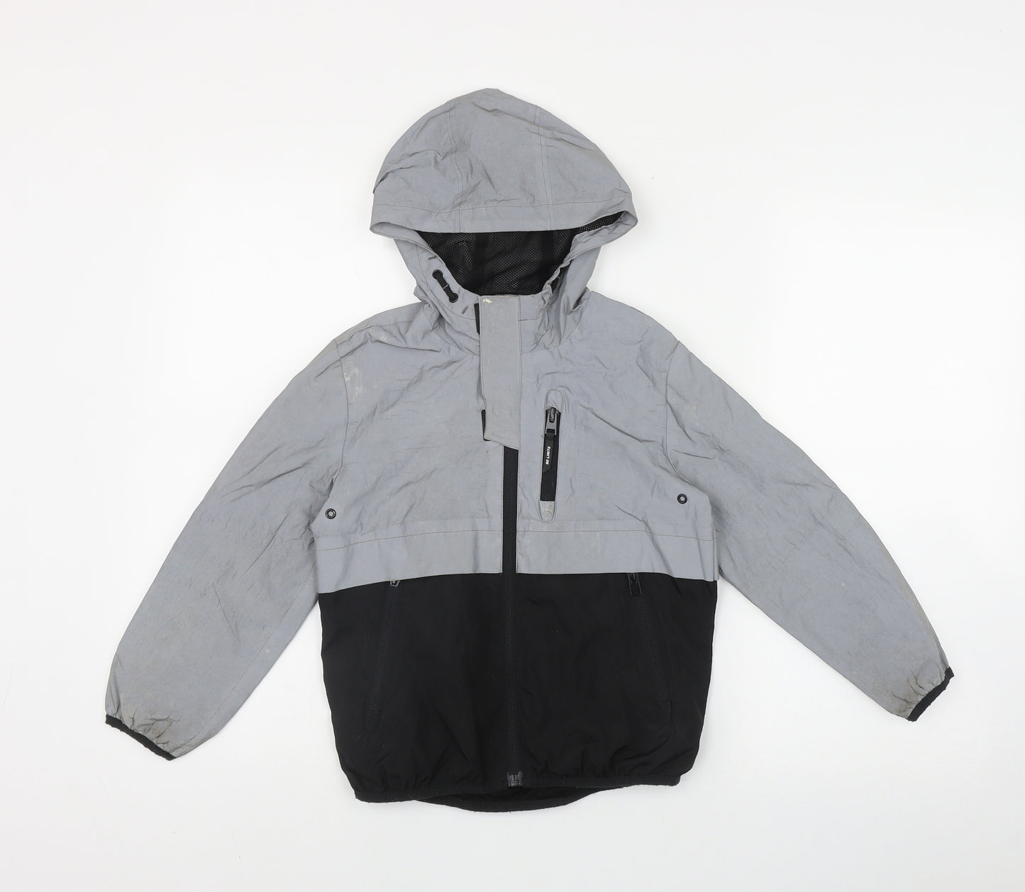George Boys Grey   Rain Coat Coat Size 6-7 Years  Zip - 3M