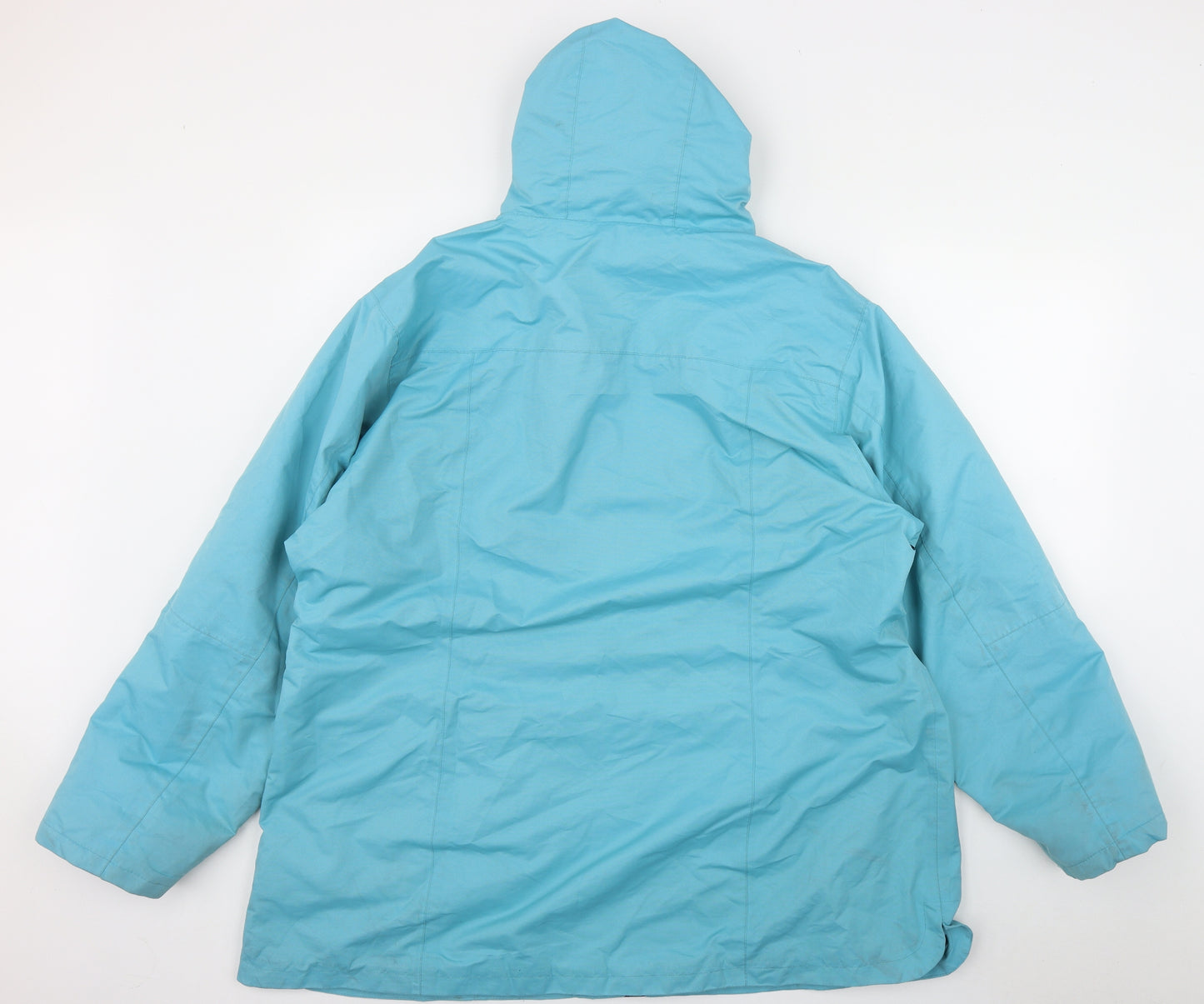 Cotton Traders Womens Blue   Rain Coat Coat Size 22  Zip