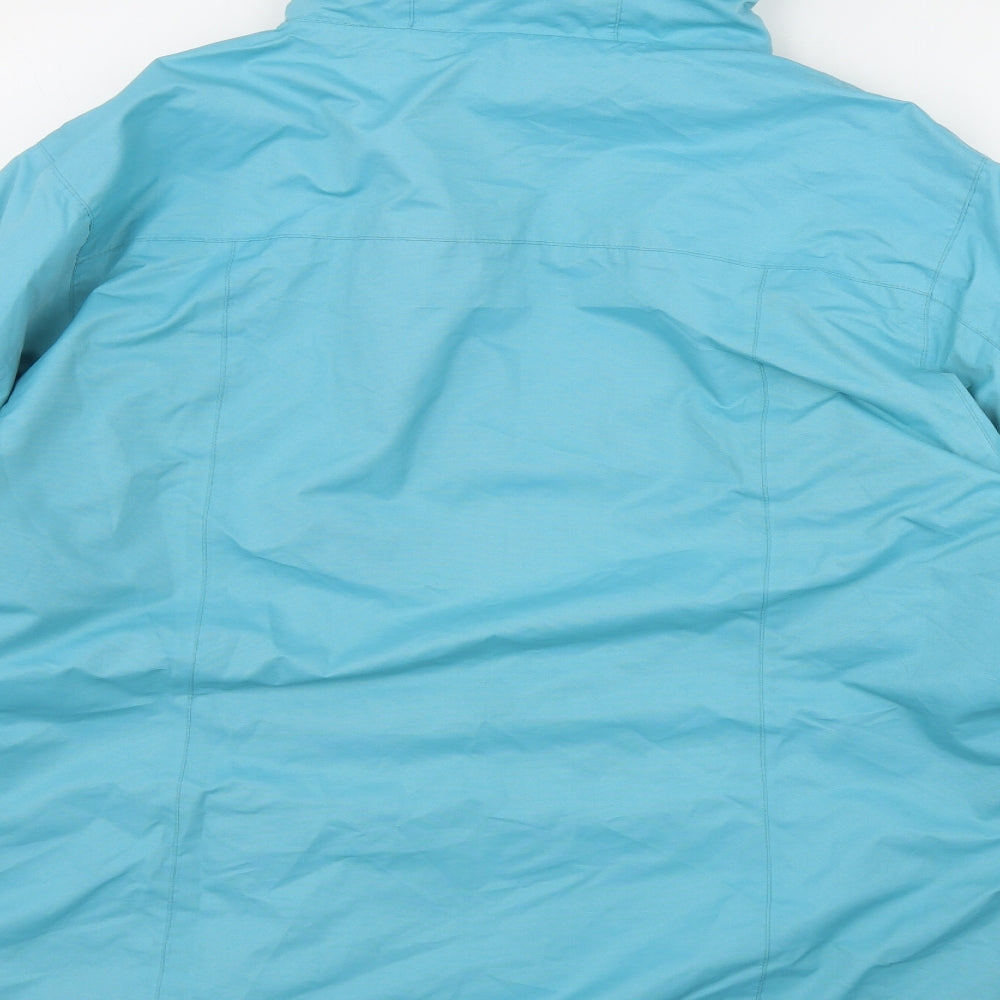 Cotton Traders Womens Blue   Rain Coat Coat Size 22  Zip