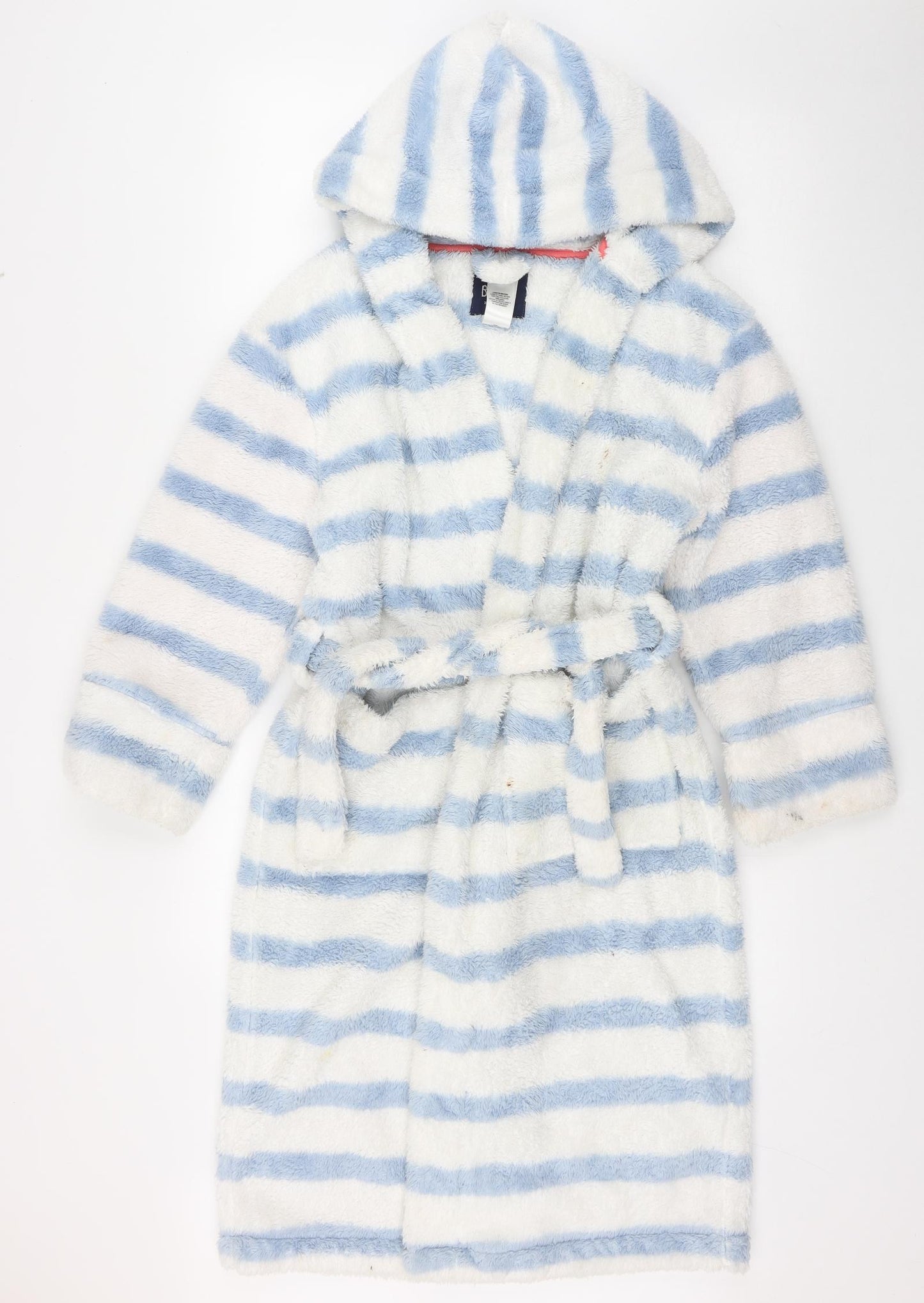 Mini Boden Boys Blue Striped Polyester  Robe Size 11 Years  Tie