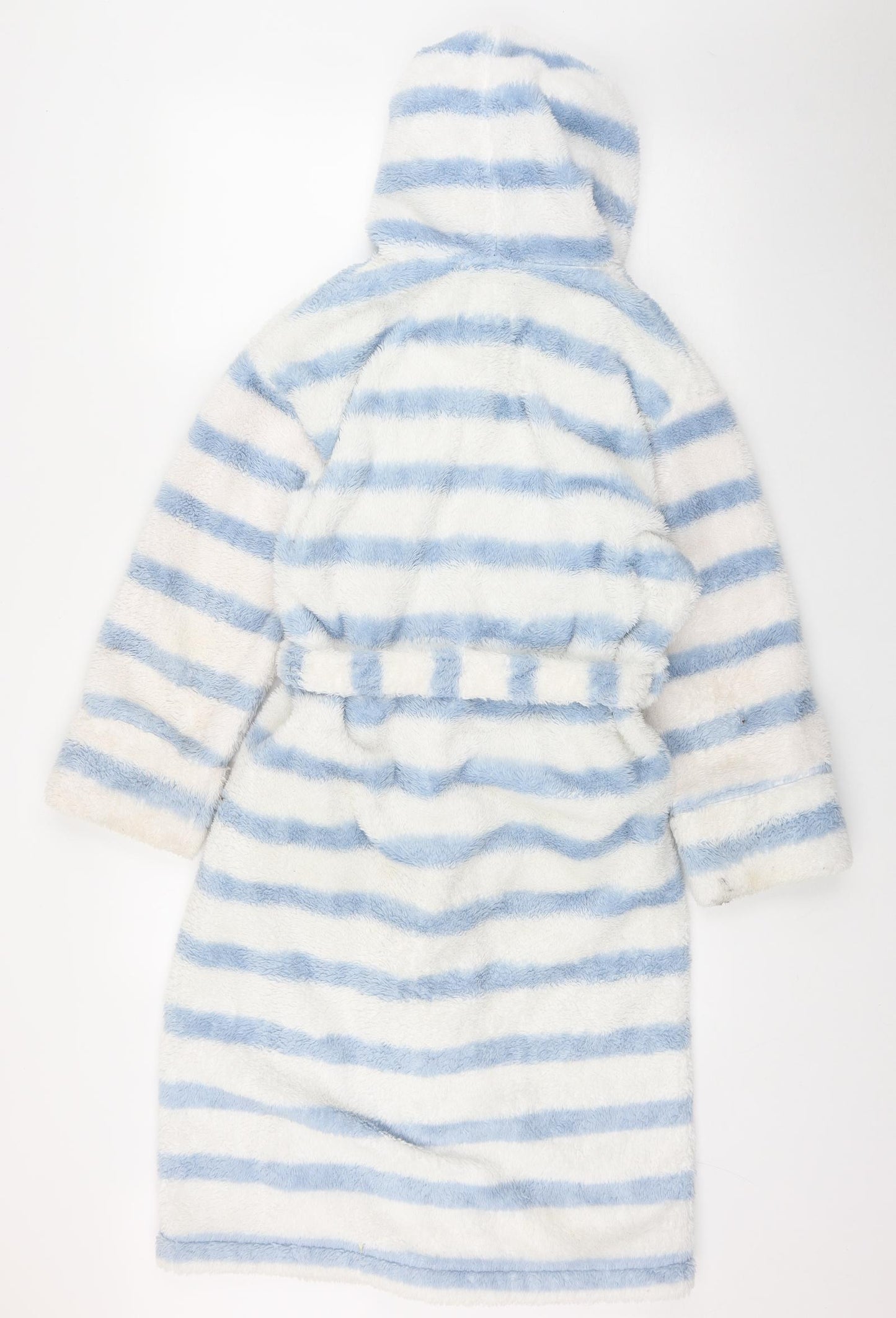Mini Boden Boys Blue Striped Polyester  Robe Size 11 Years  Tie