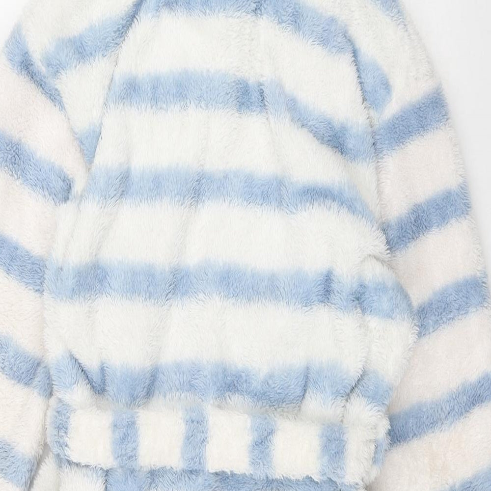 Mini Boden Boys Blue Striped Polyester  Robe Size 11 Years  Tie