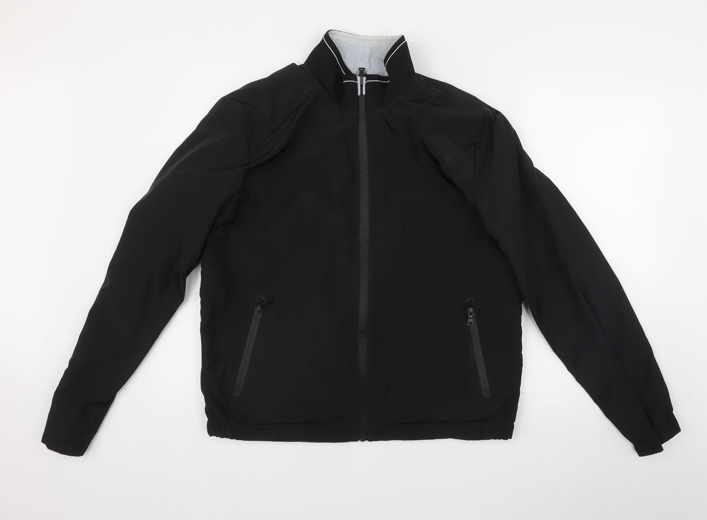 Marks and Spencer Mens Black   Windbreaker Jacket Size M  Zip - 3M Reversible