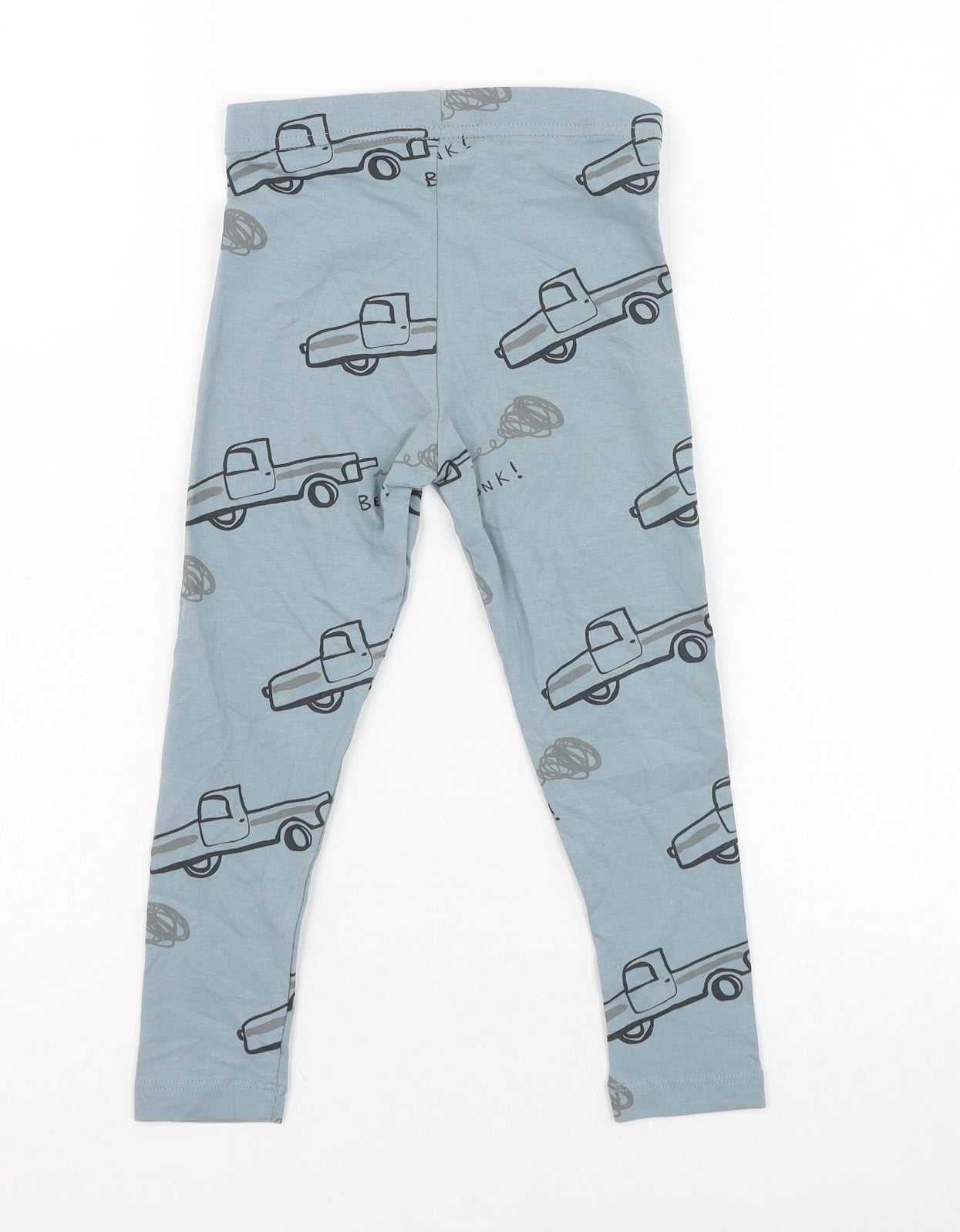 George Boys Blue  Cotton Jogger Trousers Size 3-4 Years  Regular Pullover - Truck, Legging